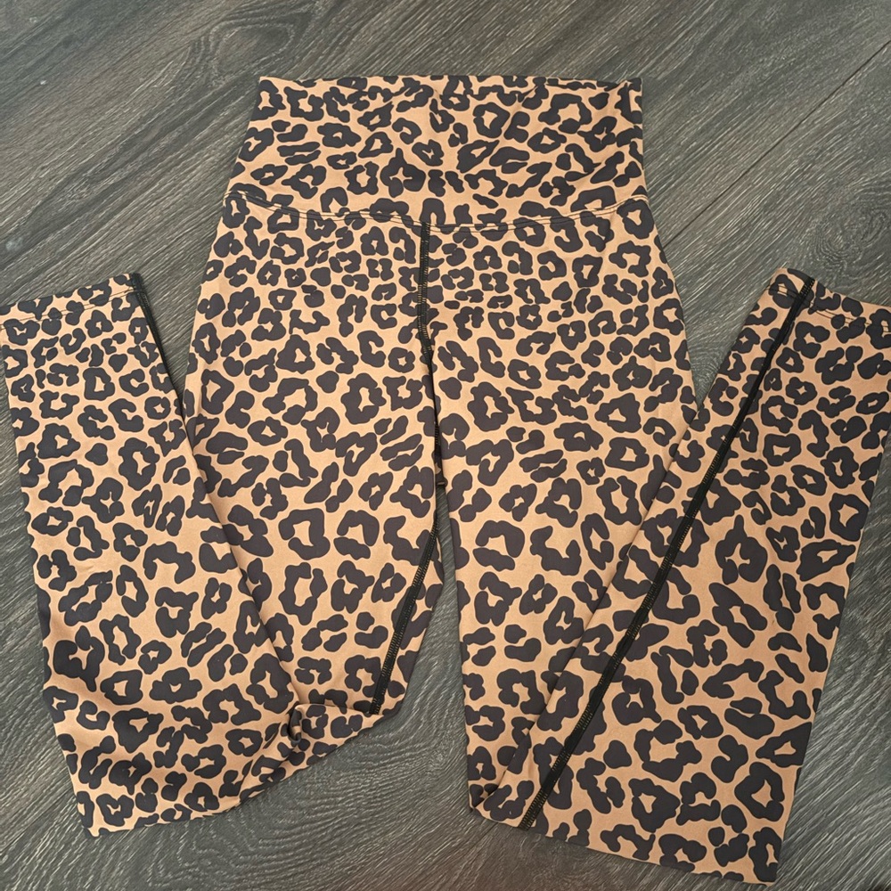 Beach Riot Brown and Black Animal Print Leggings